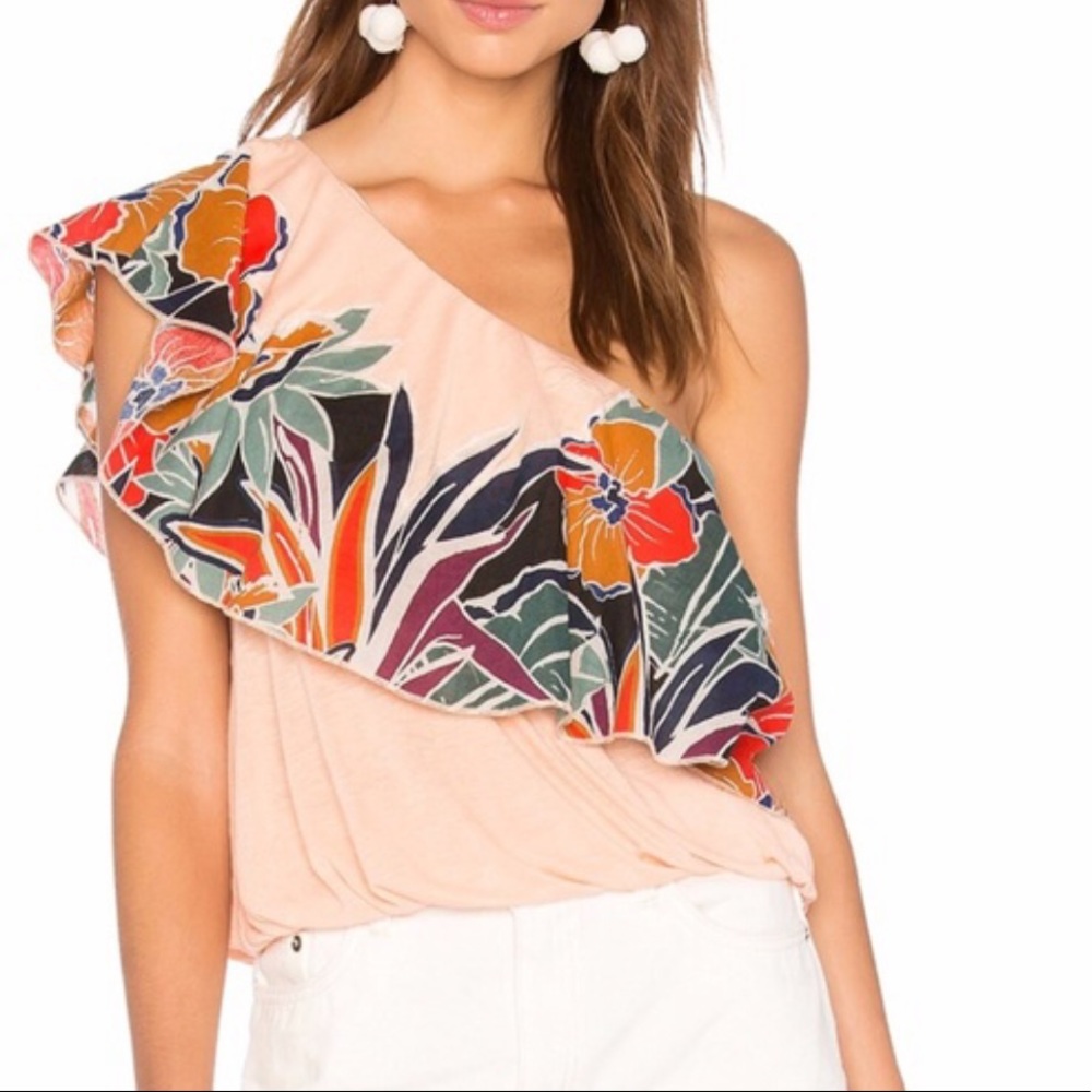 One shoulder Free People top